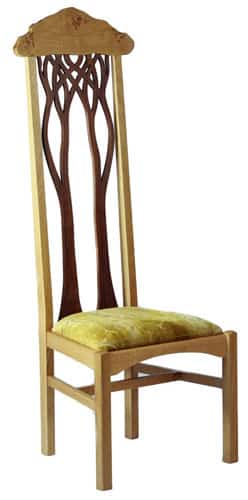 Tree chair – oak with black walnut